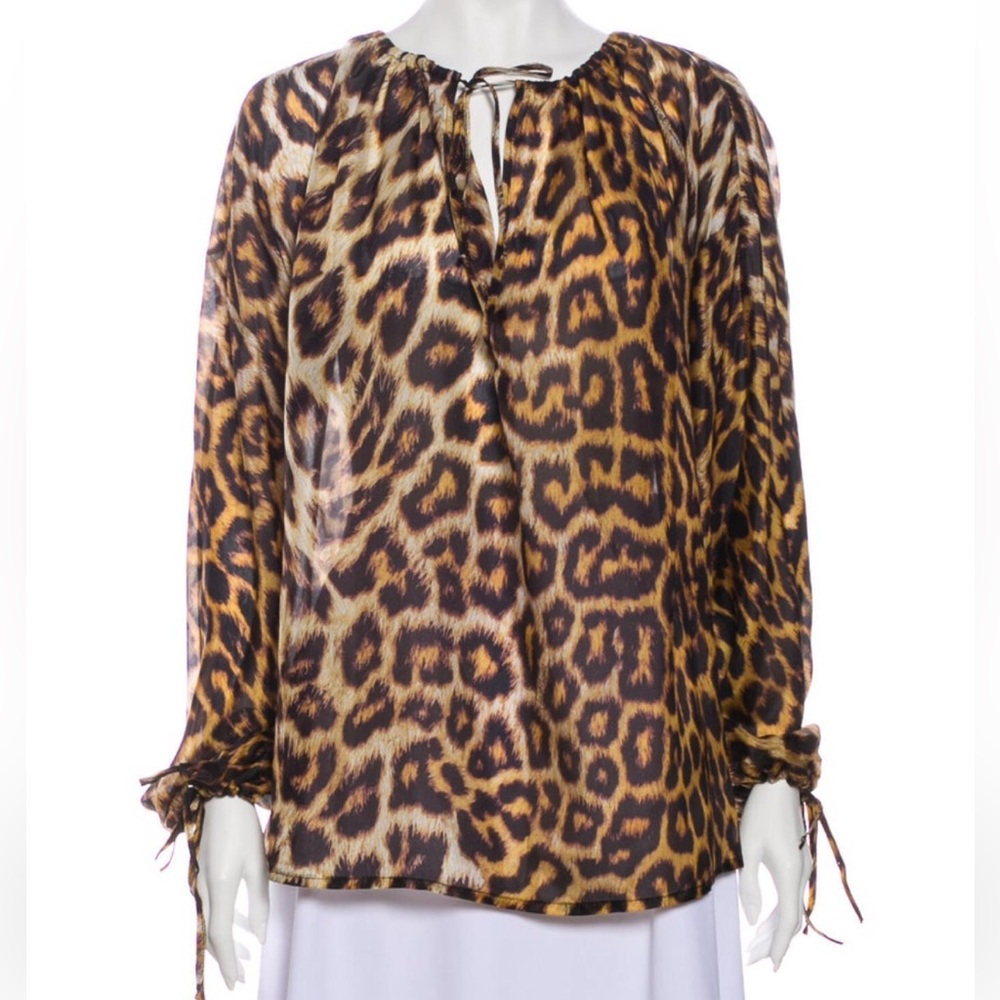 Roberto Cavalli leopard silk shirt